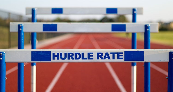 Row of hurdles
