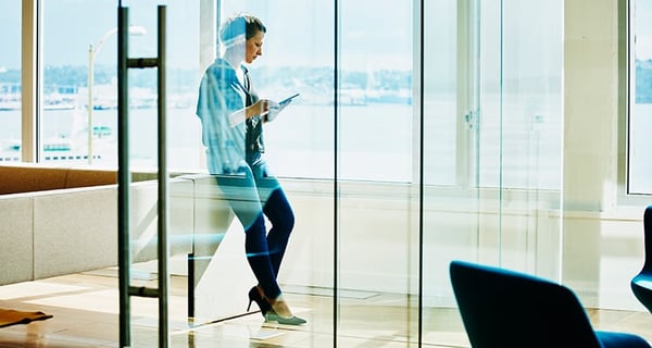 Businesswoman with tablet